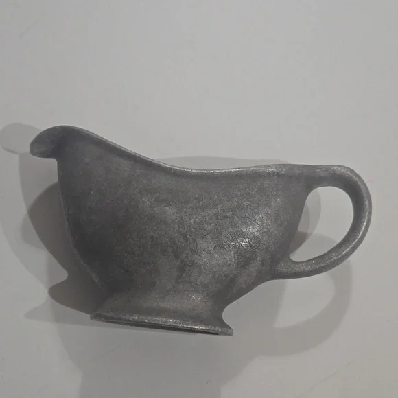 Vintage Pewter Sauce / Gravy Boat Server - Picture 3 of 8